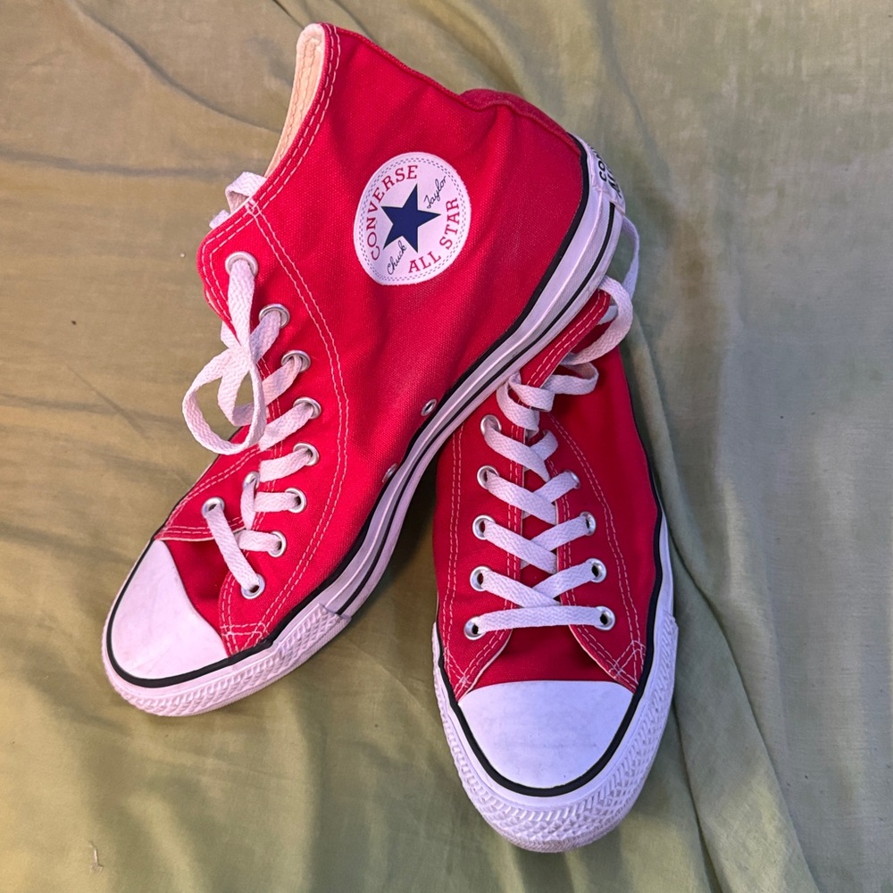 Converse - Red High Tops - image 2
